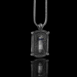 925 Sterling Silver Men's Necklace With Bullet Symbol - 3