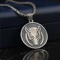 925 Sterling Silver Men's Necklace With King Chain Börü Symbol - Luxury Jewelry