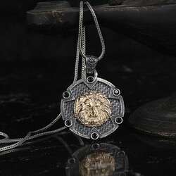 925 Sterling Silver Men's Necklace With Lion Symbol - Luxury Jewelry