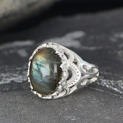 925 Sterling Silver Men's Ring With Pietersite Stone - 2