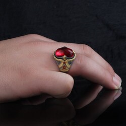 925 Sterling Silver Men's Ring With Rhodium Plated Zircon Stone - 3