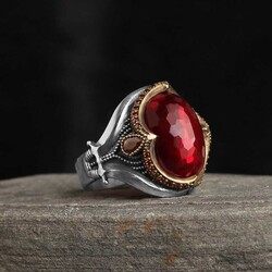 925 Sterling Silver Men's Ring With Zircon Stone - Luxury Jewelry