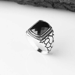 925 Sterling Silver Men's Ring With Zircon Stone - 2