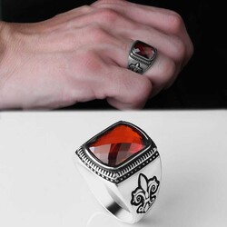 925 Sterling Silver Men's Ring With Zircon Stone - Luxury Jewelry