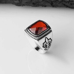 925 Sterling Silver Men's Ring With Zircon Stone - 2