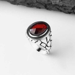 925 Sterling Silver Men's Ring With Zircon Stone - 2