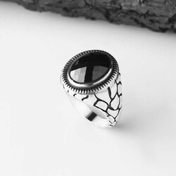925 Sterling Silver Men's Ring With Zircon Stone - Luxury Jewelry