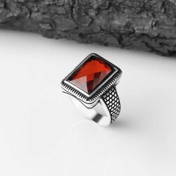 925 Sterling Silver Men's Ring With Zircon Stone - 2