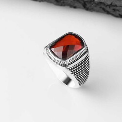925 Sterling Silver Men's Ring With Zircon Stone - 2