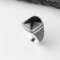 925 Sterling Silver Men's Ring With Zircon Stone - 2