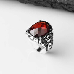 925 Sterling Silver Men's Ring With Zircon Stone - 2