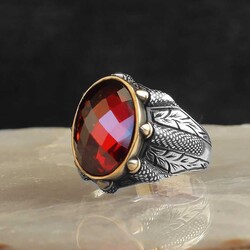 925 Sterling Silver Men's Ring With Zircon Stone - Luxury Jewelry