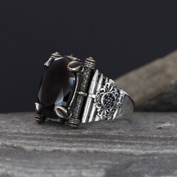 925 Sterling Silver Men's Ring With Zircon Stone - 2