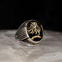 925 Sterling Silver Ring With Personalized Logo And Text - Luxury Jewelry