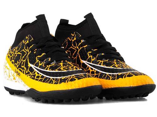 Astroturf Men's Sneakers Lion 1071 Socks - Mustard/Black - 2