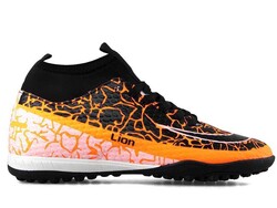 Astroturf Men's Sneakers Lion 1071 Socks - Orange/Black - BestOf Shoes