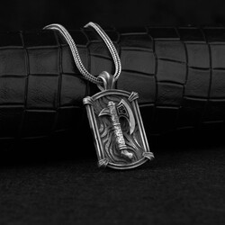 Ax Model 925 Sterling Silver Men's Necklace - Luxury Jewelry