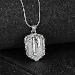 Ax Model 925 Sterling Silver Men's Necklace - Luxury Jewelry