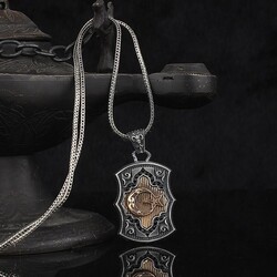 قلادة الهلال والنجمة موديل 925 من الفضة الاسترليني للرجال - المجوهرات الفاخرة
