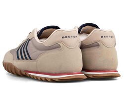 Bestof B-508 حذاء رياضي رجالي جلد - بيج - 3