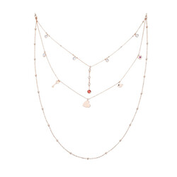 Biryole Stone Long Chain Silver Necklace - Luxury Jewelry