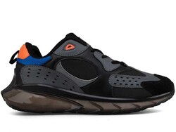 Boulder 2045 Men's Sneakers Leather - Black/Orange - BestOf Shoes