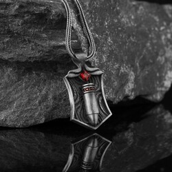 Bullet Model 925 Sterling Silver Men's Necklace - Luxury Jewelry