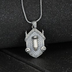 Bullet Model 925 Sterling Silver Men's Necklace - Luxury Jewelry