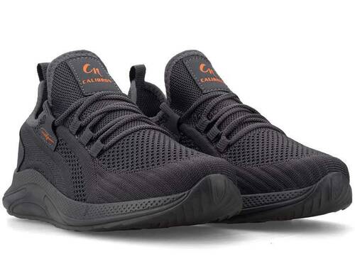 Calibron 024 Men's Sneakers Knitwear - Smoke/Orange F.T - 2