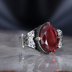 Chain Series 925 Sterling Silver Men's Ring With Zircon Stone - 3