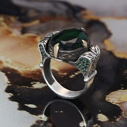 Chain Series 925 Sterling Silver Men's Ring With Zircon Stone - 3