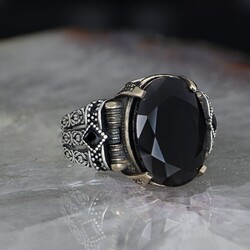 Chain Series 925 Sterling Silver Men's Ring With Zircon Stone - 2