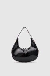Cherry Patent Leather Black Baguette Bag - BestOf Bag