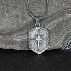 Compass Model 925 Sterling Silver Men's Necklace - Luxury Jewelry