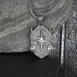 Compass Model 925 Sterling Silver Men's Necklace - Luxury Jewelry