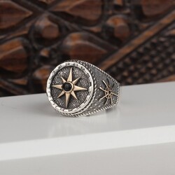 Compass Model Silver Men's Ring - Luxury Jewelry