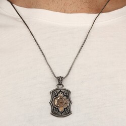 Crescent And Star Model 925 Sterling Silver Men's Necklace - 2