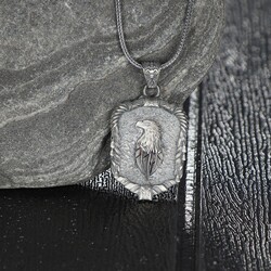 Eagle Model 925 Sterling Silver Men's Necklace - Luxury Jewelry