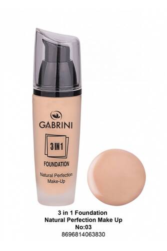 Gabrini 3 İn 1 Foundation Natural Perfection Make Up No:03 - 1