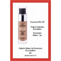 Gabrini Hd Matte Permanent Foundation 01 - Vip Beauty
