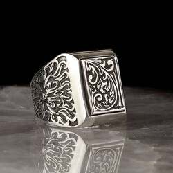 Handmade Pencil Workmanship 925 Sterling Silver Men's Ring - Luxury Jewelry