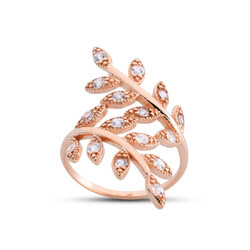 Ivy Rose Color Silver Ring - Elegant Jewelry