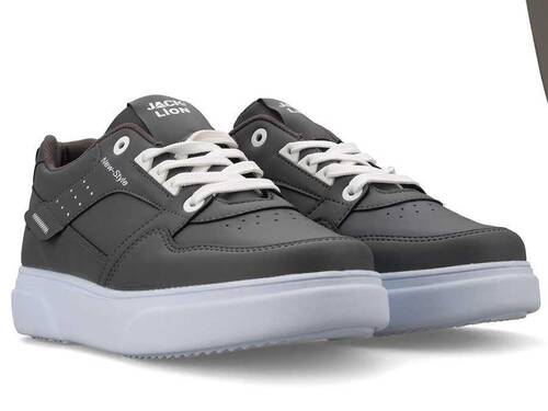 حذاء جاك ليون X-30 للرجال مصنوع من الجلد - دخاني/أبيض - 2