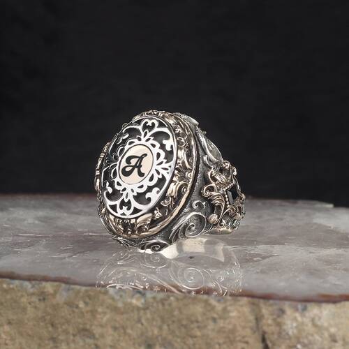 Letter Written 925 Sterling Silver Men's Ring - 1