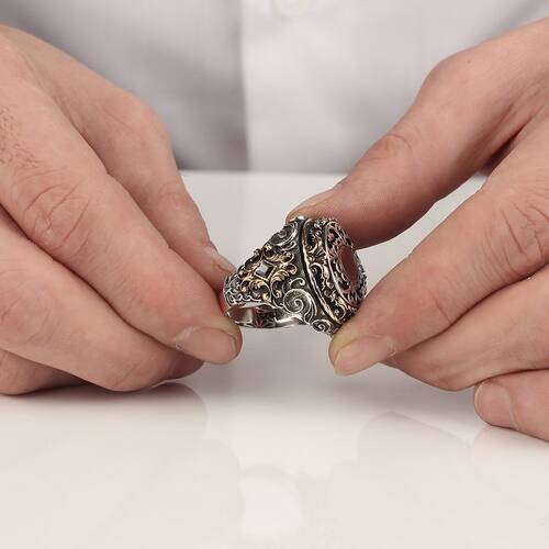 Letter Written 925 Sterling Silver Men's Ring - 2