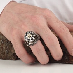 Letter Written 925 Sterling Silver Men's Ring - 3