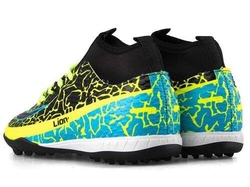 Lion 1071 Men's Sneakers Astroturf Socks - Yellow/Black - 3