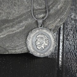Lion Model 925 Sterling Silver Men's Necklace - Luxury Jewelry