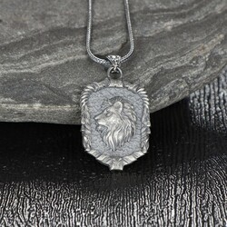 Lion Model 925 Sterling Silver Men's Necklace - Luxury Jewelry