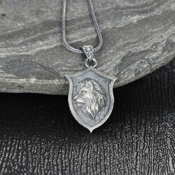 Lion Model 925 Sterling Silver Men's Necklace - Luxury Jewelry